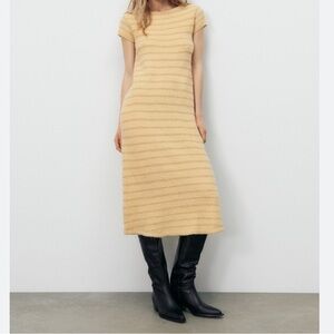 Zara knit dress with contrast detail NWT